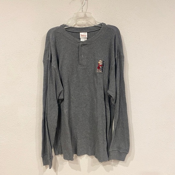 Disney Vintage Grumpy Snow White Henley Size Large EUC - Picture 1 of 4